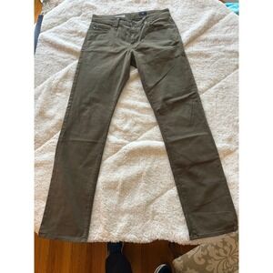 AG Adriano Goldschmied Pants Mens 30x32 Olive Green 1174SUD-RLV 32 Slim Straight